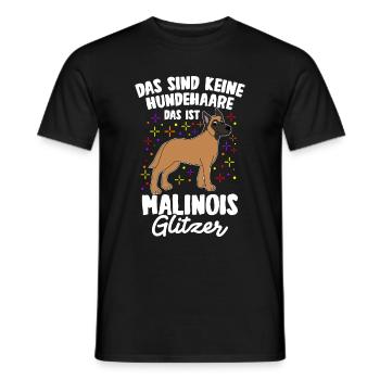 Ce n’est pas du poil de chien, c’est des paillettes malinois - T-shirt homme - noir - Devant - AI Model Male 178 light (178cm)