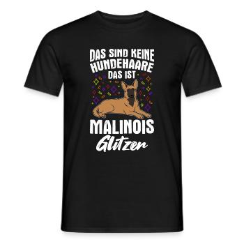 Ce n’est pas du poil de chien, c’est des paillettes malinois - T-shirt homme - noir - Devant - AI Model Male 178 light (178cm)