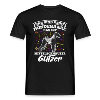 Das Sind Keine Hunde Haare Das Ist Mittelschnauzer - Männer T-Shirt - Schwarz - Vorne - AI Model Male 178 light (178cm)