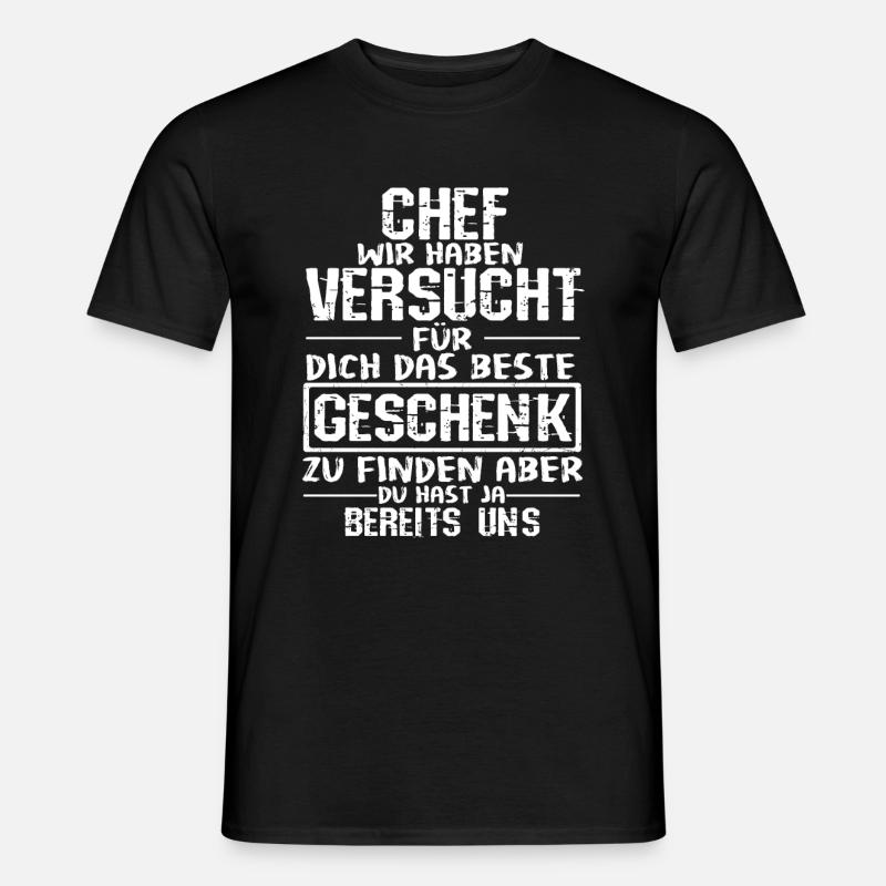 Bester Chef Der Welt Arbeitgeber Arbeit Geschenk B - Männer T-Shirt - Schwarz