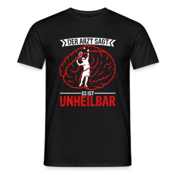 Der Arzt Sagt Es Ist Unheilbar Tennis Tennisfans C - Männer T-Shirt - Schwarz - Vorne - AI Model Male 178 light (178cm)