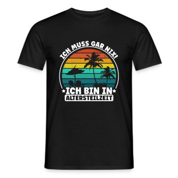 Rentner Renteneintritt Urlauber Urlaub Spruch Pens - Männer T-Shirt - Schwarz - Vorne - AI Model Male 178 light (178cm)