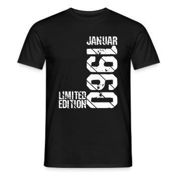 Edition limitée janvier 1960 Edition limitée Ori - T-shirt homme - noir - Devant - AI Model Male 178 light (178cm)