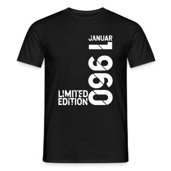 Edition limitée janvier 1960 Edition limitée Ori - T-shirt homme - noir - Devant - AI Model Male 178 light (178cm)