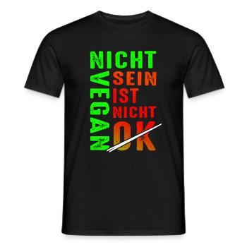 Nicht Vegan Sein Ist Nicht Okey Kein Fleisch Veget - Männer T-Shirt - Schwarz - Vorne - AI Model Male 178 light (178cm)