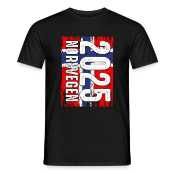 Urlaub Norwegen 2025 Angelteam Angelausflug Natur - Männer T-Shirt - Schwarz - Vorne - AI Model Male 178 light (178cm)