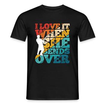 Angel Angelhaken Fisch Hecht Fischer Natur See Fis - Männer T-Shirt - Schwarz - Vorne - AI Model Male 178 light (178cm)
