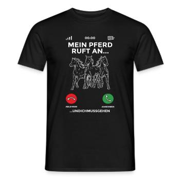 Mein Pferd Ruft An Und Ich Muss Gehen Voltigieren - Männer T-Shirt - Schwarz - Vorne - AI Model Male 178 light (178cm)