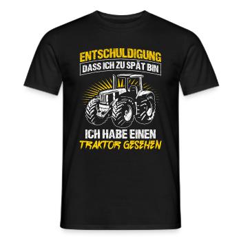 Landwirt Traktor Trecker Bester Job Natur Spruch B - Männer T-Shirt - Schwarz - Vorne - AI Model Male 178 light (178cm)