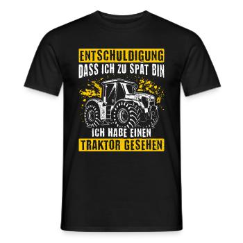 Landwirt Traktor Trecker Bester Job Natur Spruch B - Männer T-Shirt - Schwarz - Vorne - AI Model Male 178 light (178cm)