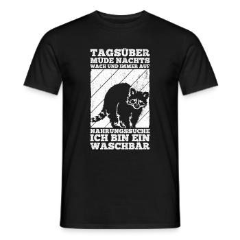 Tagsüber Müde Nachts Wach Nahrungssuche Ich Bin Ei - Männer T-Shirt - Schwarz - Vorne - AI Model Male 178 light (178cm)
