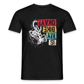 BMX Cycling Bicycle Gift Bicycle BMX MTB - Men's T-Shirt - black - Front - AI Model Male 178 light (178cm)