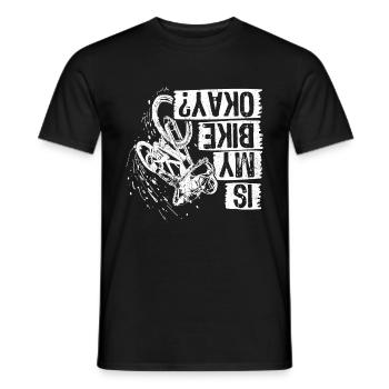 BMX Bike Fahrrad Fans Rad Biker BMX Fahradfahrer - Männer T-Shirt - Schwarz - Vorne - AI Model Male 178 light (178cm)