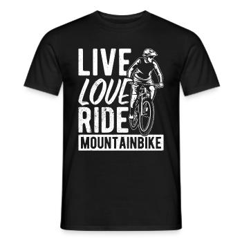 VTT VTT Vélo Fans de vélo Vélo Vélo Cyclisme - T-shirt homme - noir - Devant - AI Model Male 178 light (178cm)