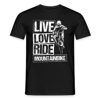 MTB Mountain Bike Bike Bike Fans Wheel MTB Liebhab - Men's T-Shirt - black - Front - AI Model Male 178 light (178cm)