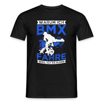 BMX Radfahren Fahrrad Geschenk Fahrrad BMX MTB - Männer T-Shirt - Schwarz - Vorne - AI Model Male 178 light (178cm)