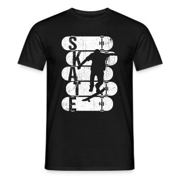Skateboard Skateboarding Skater Vintage Boarder Sk - Men's T-Shirt - black - Front - AI Model Male 178 light (178cm)