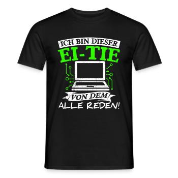 IT Computer PC Beruf Abreit Computer Fan Spruch IT - Männer T-Shirt - Schwarz - Vorne - AI Model Male 178 light (178cm)
