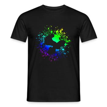 BMX Farbe Fahrrad Fans Rad Biker BMX Fahradfahrer - Männer T-Shirt - Schwarz - Vorne - AI Model Male 178 light (178cm)