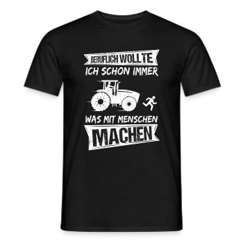 Professionnellement, j’ai toujours voulu quelque chose avec les gens - T-shirt homme - noir - Devant - AI Model Male 178 light (178cm)