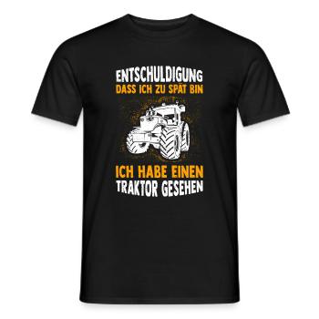 Farmer Tractor Tractor Best Job Nature Gift - Men's T-Shirt - black - Front - AI Model Male 178 light (178cm)