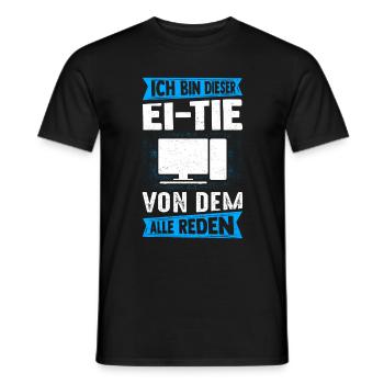 I'm that person that everyone is talking about computers - Men's T-Shirt - black - Front - AI Model Male 178 light (178cm)