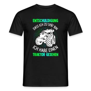 Farmer Tractor Tractor Best Job Nature Gift - Men's T-Shirt - black - Front - AI Model Male 178 light (178cm)