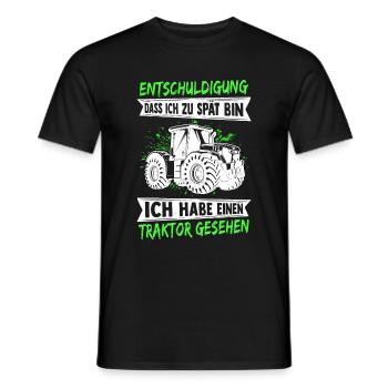 Farmer Tractor Tractor Best Job Nature Gift - Men's T-Shirt - black - Front - AI Model Male 178 light (178cm)
