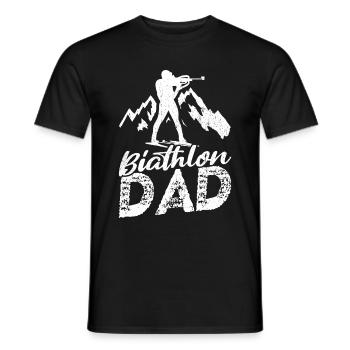 Biathlon Dad Sports Winter Sports Biathlete Skier - Men's T-Shirt - black - Front - AI Model Male 178 light (178cm)