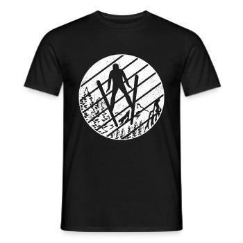 Ski Jumping Retro Ski Flying Winter Sports Ski Jumping - Men's T-Shirt - black - Front - AI Model Male 178 light (178cm)