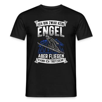 I'm not an angel but I can fly - Men's T-Shirt - black - Front - AI Model Male 178 light (178cm)