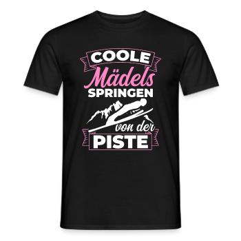 Saut à ski Compétition de vol à ski Sports d’hiver Skisp - T-shirt homme - noir - Devant - AI Model Male 178 light (178cm)
