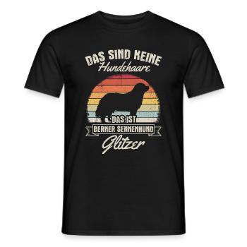 That's not dog hair, that's Bernese Sennenhu - Men's T-Shirt - black - Front - AI Model Male 178 light (178cm)