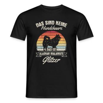 That's not dog hair, that's Alaskan Malamute - Men's T-Shirt - black - Front - AI Model Male 178 light (178cm)