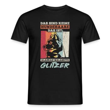 Ce ne sont pas des poils de chien, c’est du Malamute d’Alaska - T-shirt homme - noir - Devant - AI Model Male 178 light (178cm)