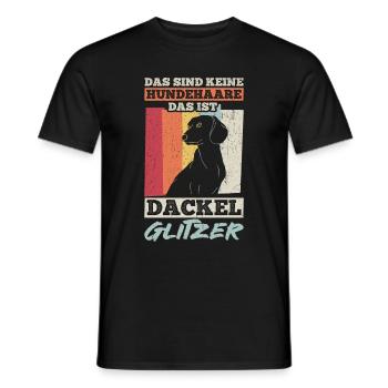 Teckel, promenade de chien, fan de chien, propriétaire de chien, chien chien amour - T-shirt homme - noir - Devant - AI Model Male 178 light (178cm)