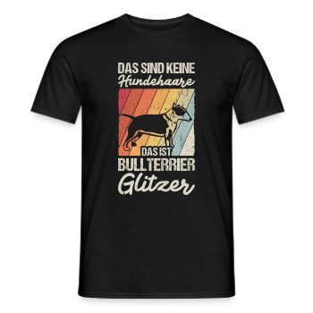 That's not dog hair, that's Bull Terrier Gli - Men's T-Shirt - black - Front - AI Model Male 178 light (178cm)