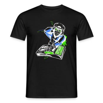 DJ Monkey Music Party Fun Sunglasses Fun Dancing C - Men's T-Shirt - black - Front - AI Model Male 178 light (178cm)
