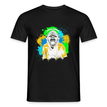 DJ Monkey Music Party Fun Sunglasses Fun Dancing C - Men's T-Shirt - black - Front - AI Model Male 178 light (178cm)