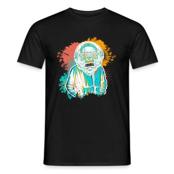 DJ Monkey Music Party Fun Lunettes De Soleil Monkey Headph - T-shirt homme - noir - Devant - AI Model Male 178 light (178cm)