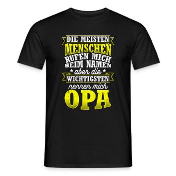 Opa Wichtigsten Menschen Familie Geburtstag Opi Op - Männer T-Shirt - Schwarz - Vorne - AI Model Male 178 light (178cm)