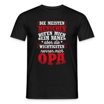 Opa Wichtigsten Menschen Familie Geburtstag Liebli - Männer T-Shirt - Schwarz - Vorne - AI Model Male 178 light (178cm)