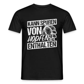 Peut contenir des traces de houblon Houblon Alcool Tri - T-shirt homme - noir - Devant - AI Model Male 178 light (178cm)