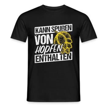 Peut contenir des traces de houblon Booze Booze Booze B - T-shirt homme - noir - Devant - AI Model Male 178 light (178cm)