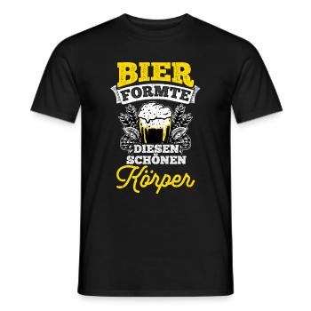 Beer Drinking Beer Fun Party Holiday Booze Party Bie - Men's T-Shirt - black - Front - AI Model Male 178 light (178cm)