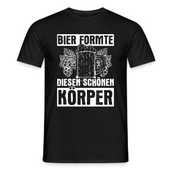 Beer Drinking Beer Fun Party Holiday Booze Party Bie - Men's T-Shirt - black - Front - AI Model Male 178 light (178cm)