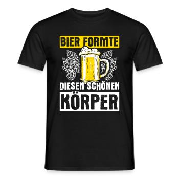 bière boire de la bière plaisir boire fête houblon alcool t - T-shirt homme - noir - Devant - AI Model Male 178 light (178cm)