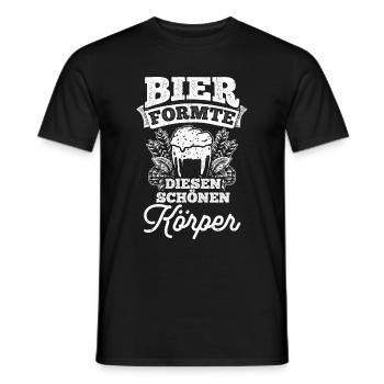 Beer Drinking Beer Fun Party Holiday Booze Party Bie - Men's T-Shirt - black - Front - AI Model Male 178 light (178cm)
