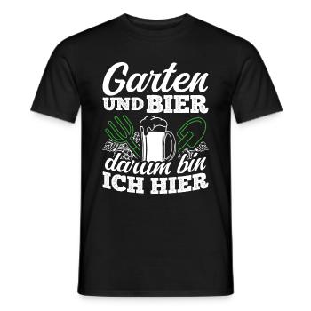 Jardinier Bière Boire Bière Plaisir Boire Tour Buveur de Bière - T-shirt homme - noir - Devant - AI Model Male 178 light (178cm)
