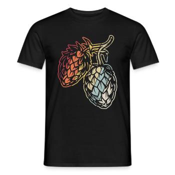 Vintage Beer Beer Drinking Beer Fun Beer Pong Drinking - Men's T-Shirt - black - Front - AI Model Male 178 light (178cm)